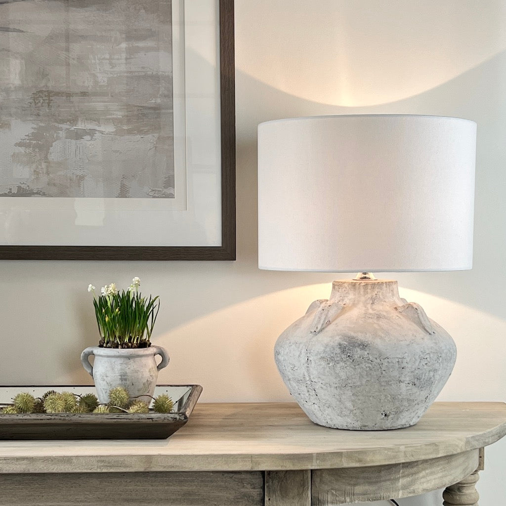 Grey Ceramic Jug Lamp Baccio
