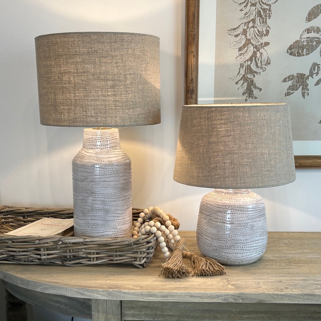 Dotty Design Stoneware Table Lamps