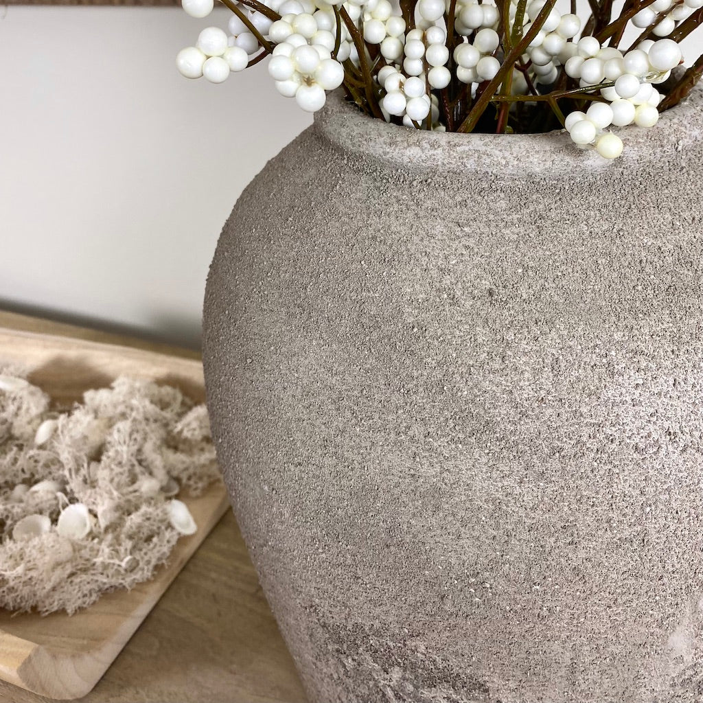 Aged Distressed Lightly Textured Vase