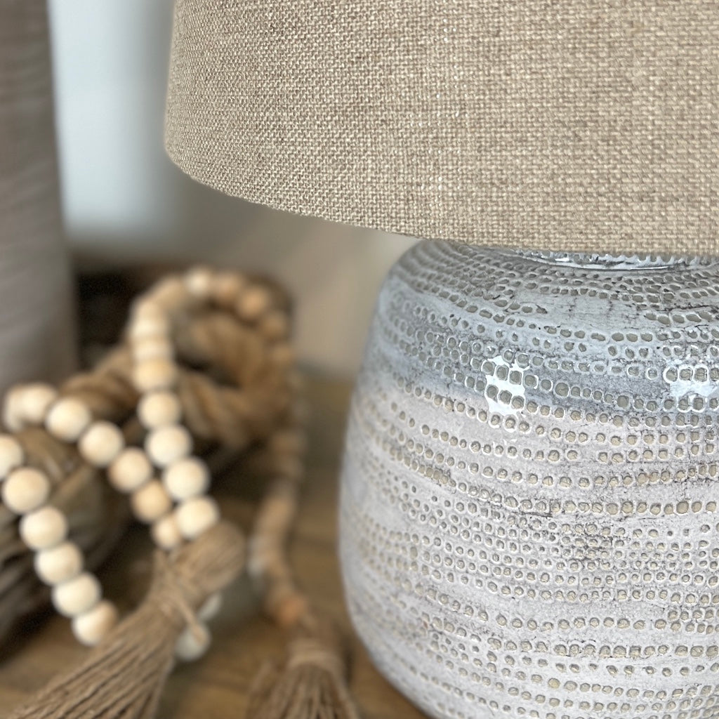 Dotty Design Stoneware Table Lamps