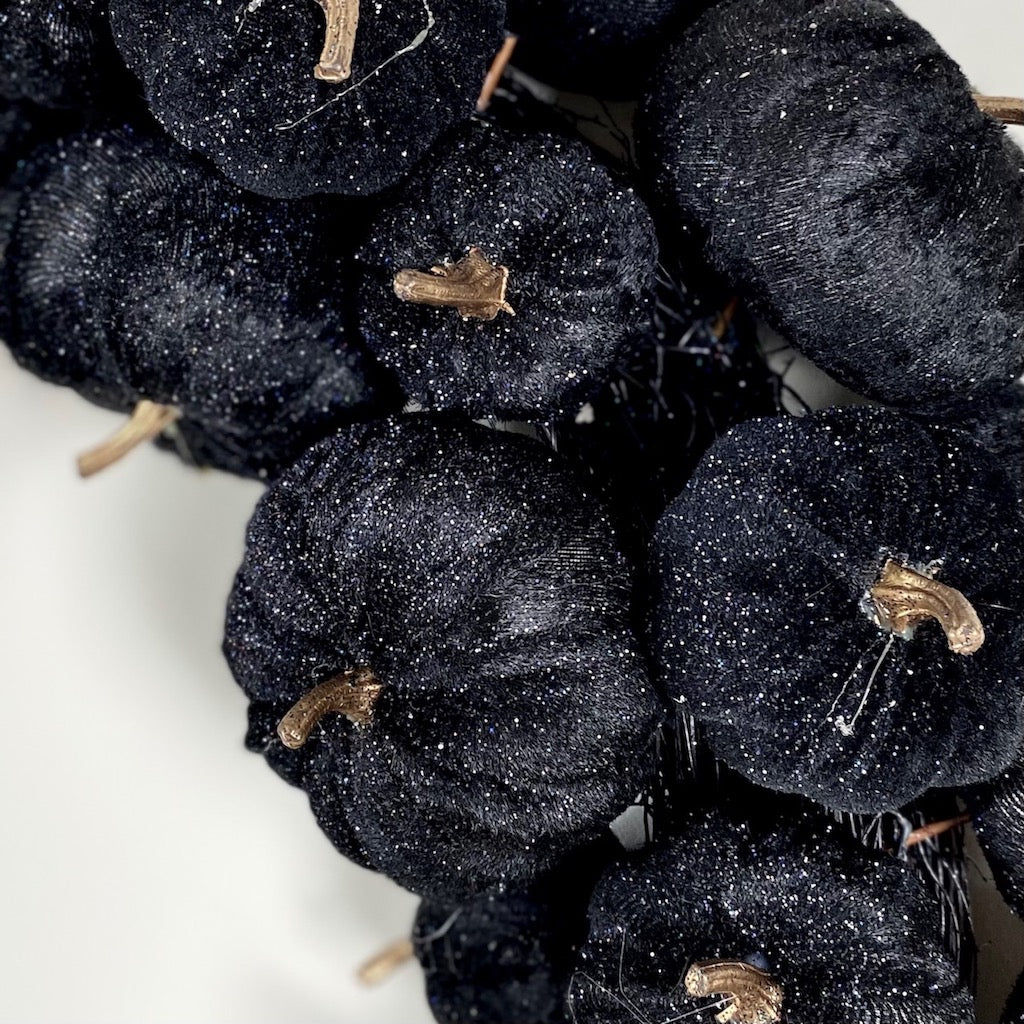 Black Pumpkin Wreath