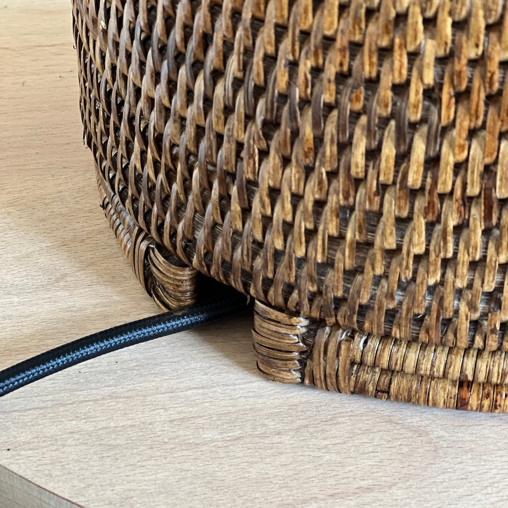Tea Caddy Rattan Table Lamp