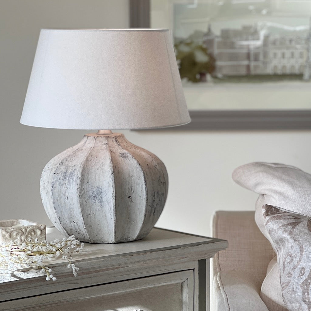 Waves Light Grey Lamp