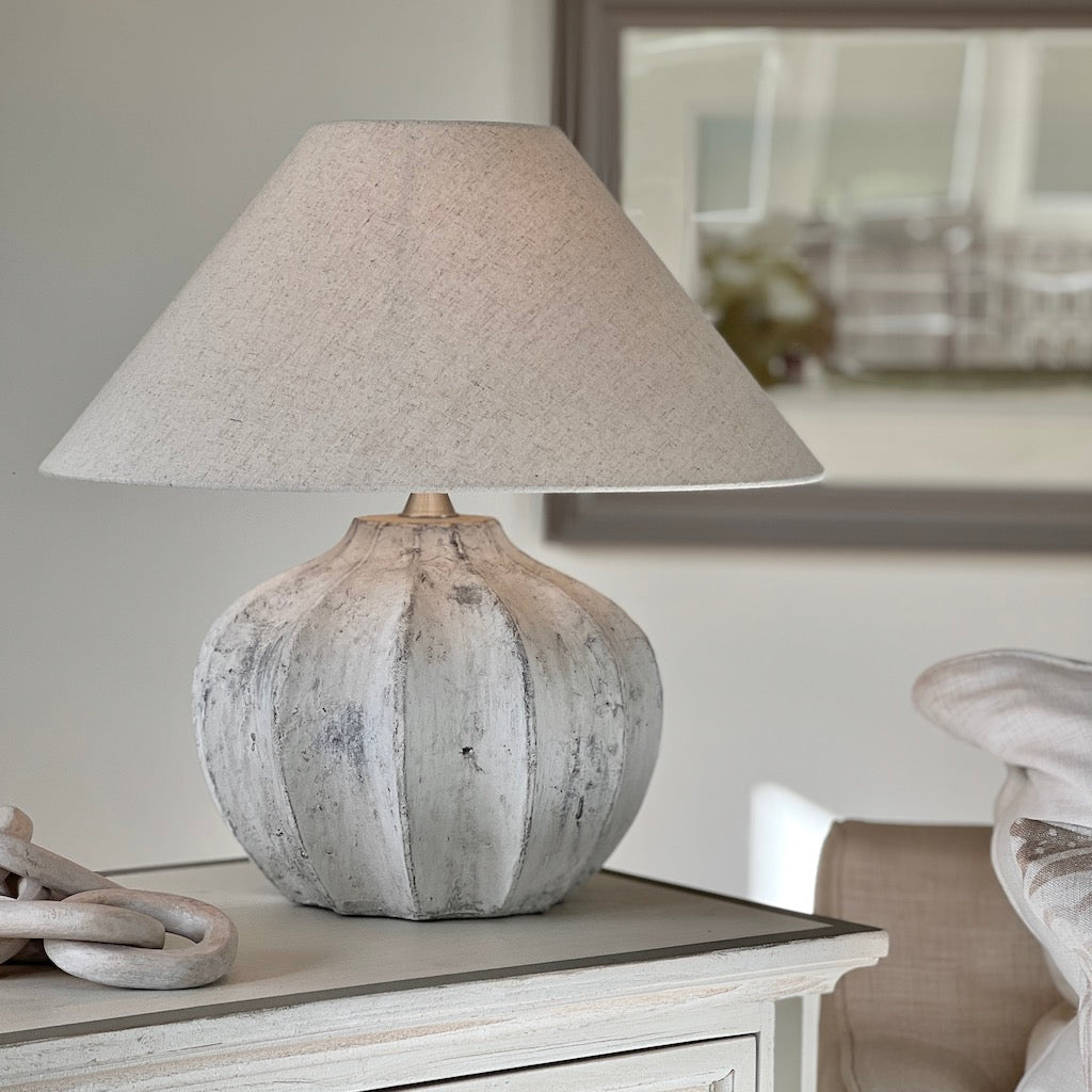 Waves Light Grey Lamp