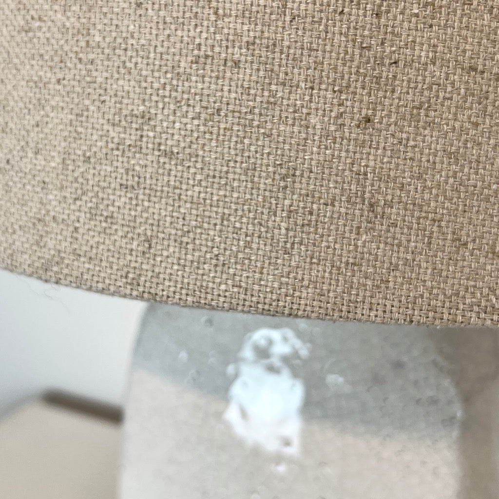 Tall White Crackle Glaze Table Lamp