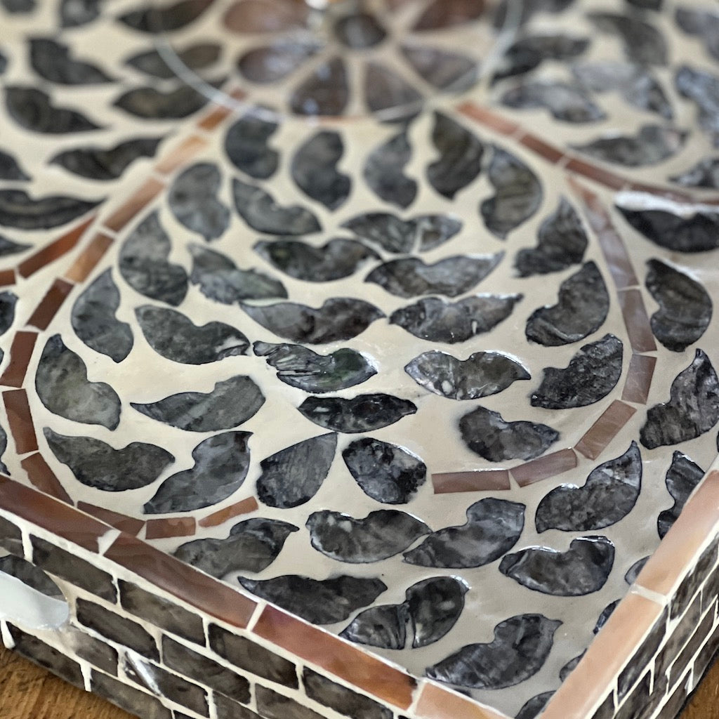 Decorative Smoke Capiz Tray