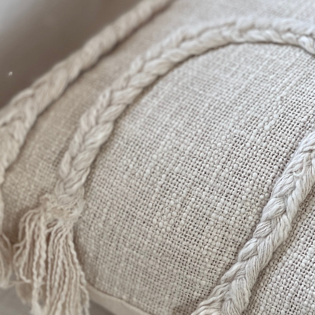 Boho Hand Embroidered Cushion Cover