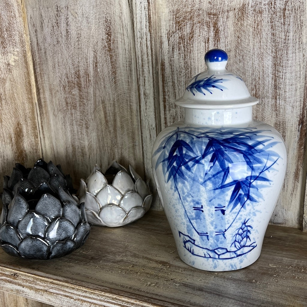 Small Palm Temple Ginger Jar