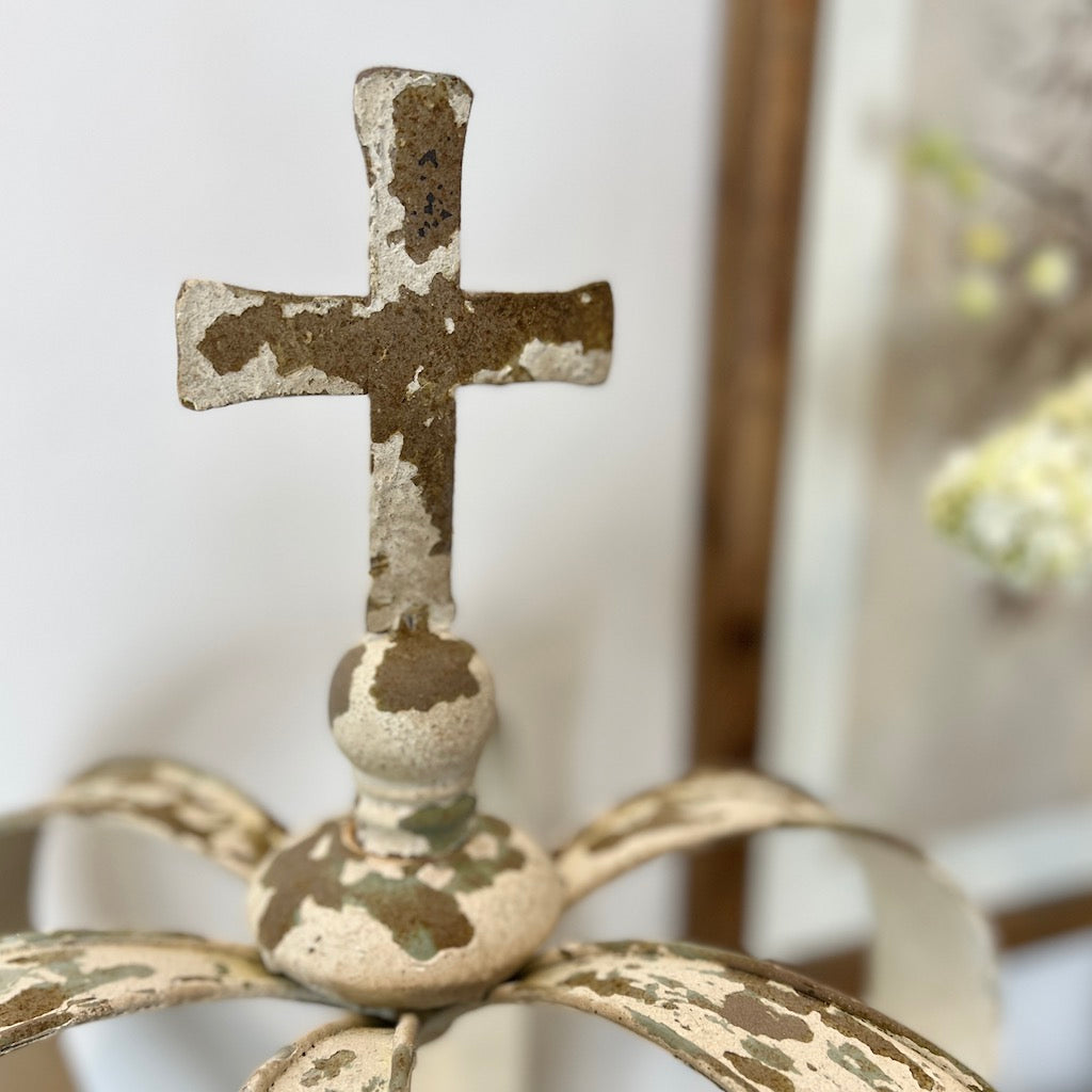 Distressed Coronation Cross Top Crown