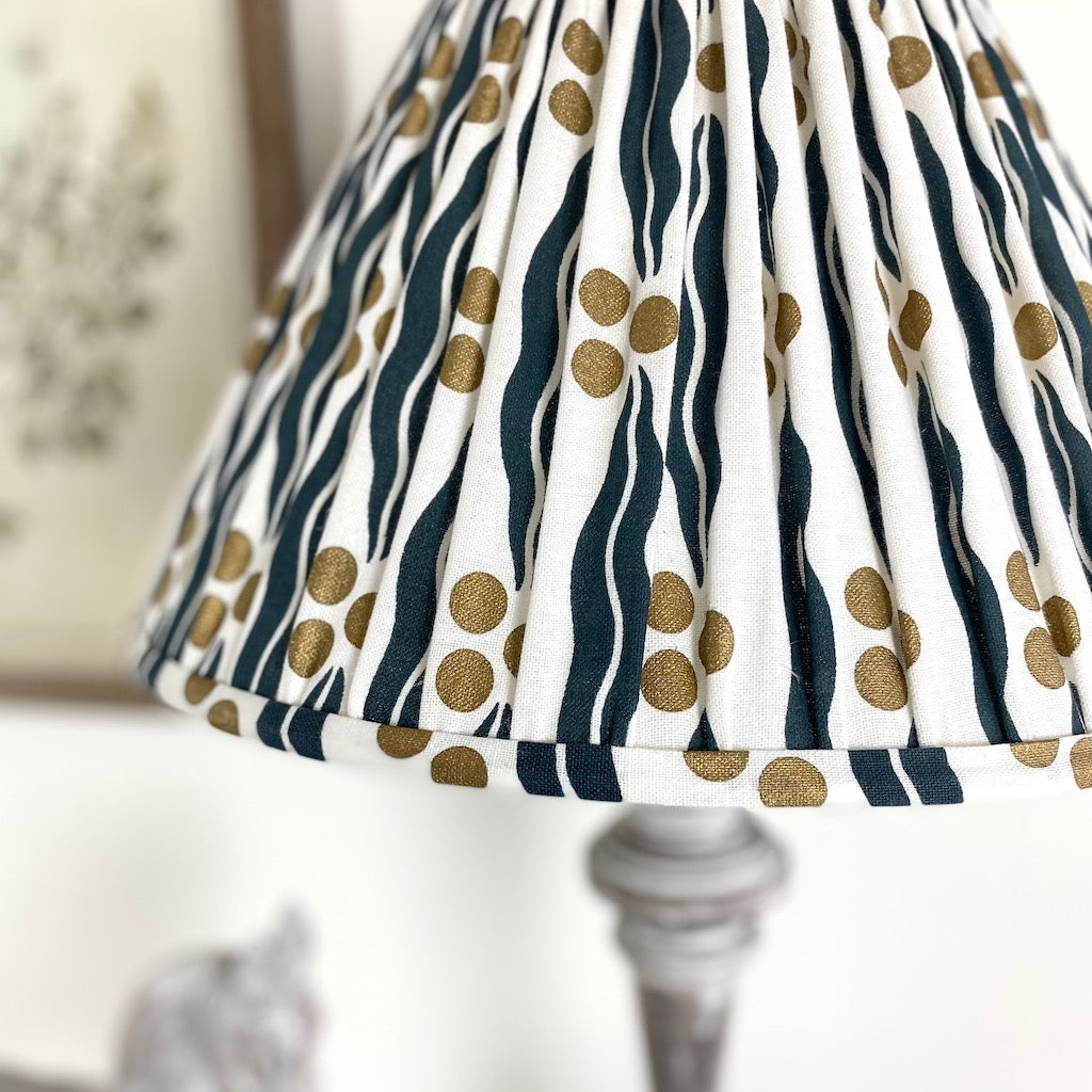 Tall Washed Wooden Table Lamp Ikat Shade