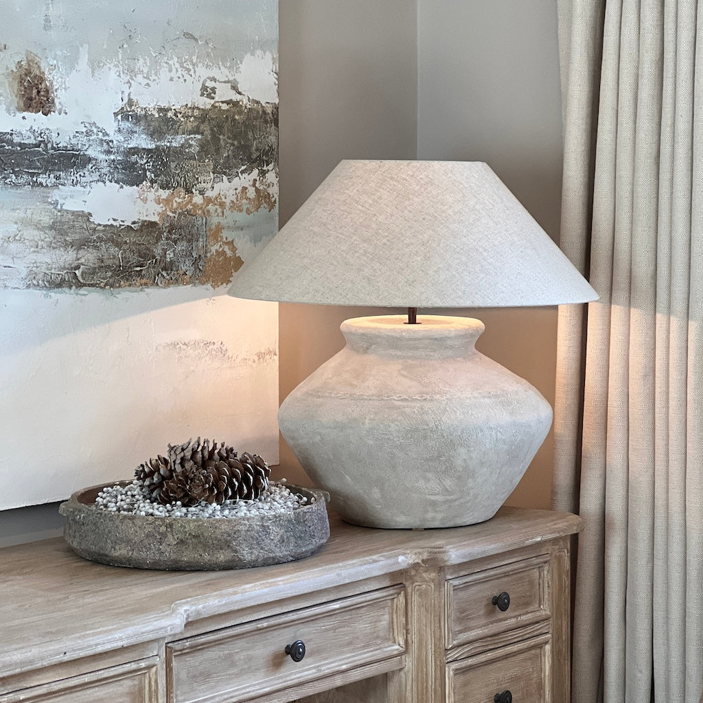 Handmade Textured Jug Lamp Burford