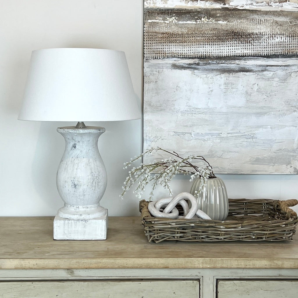 Balustrade Grey Wash Table Lamp Orta