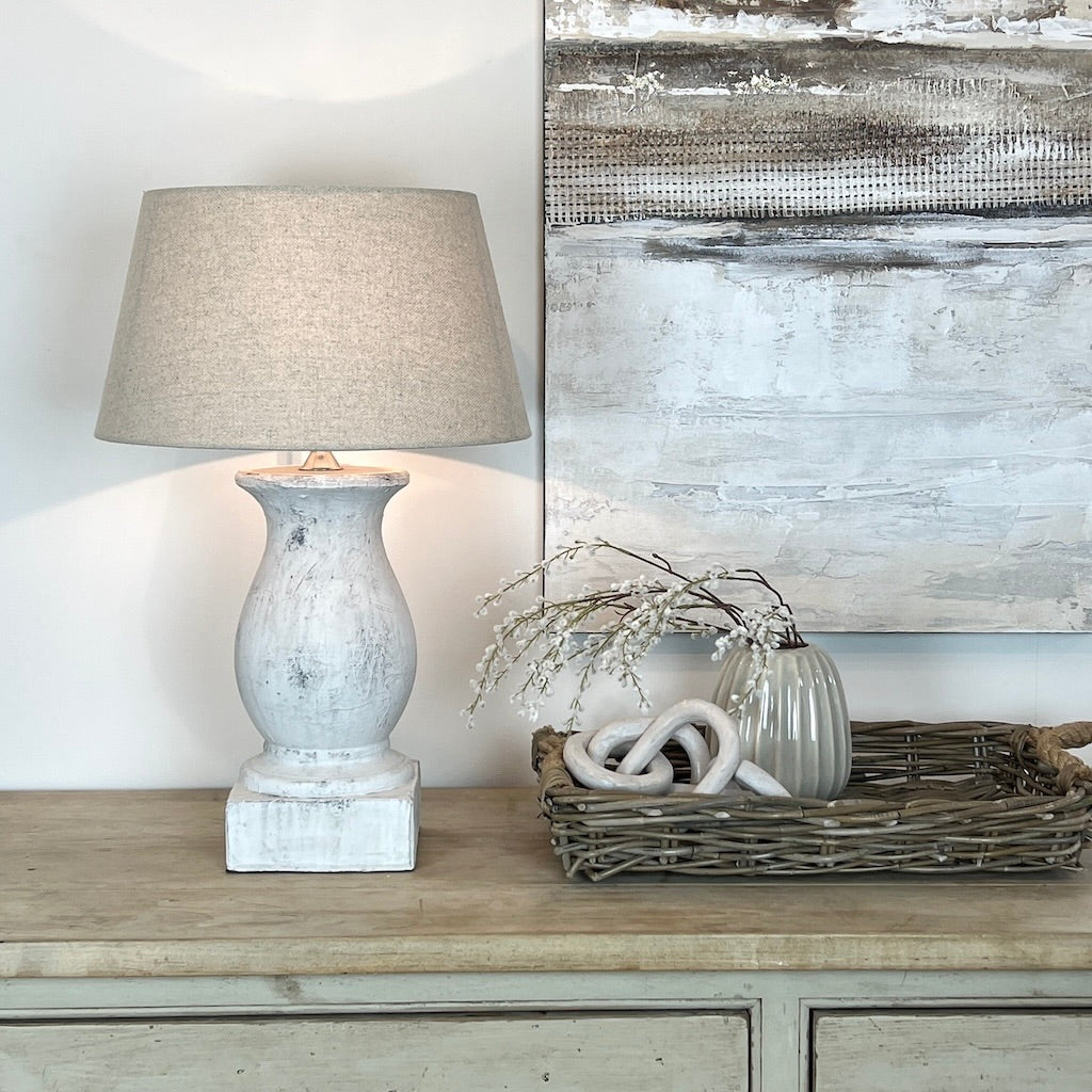 Balustrade Grey Wash Table Lamp Orta