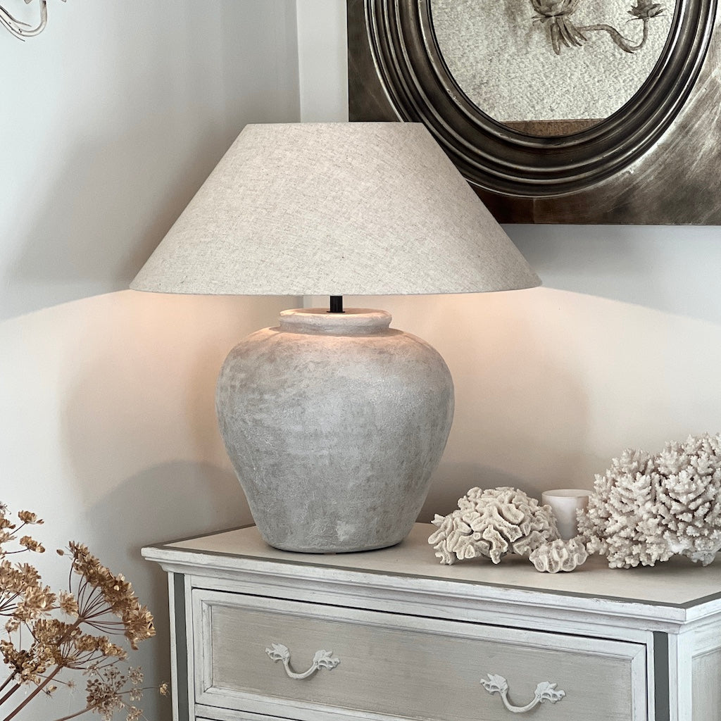 Handmade Ecru Jug Lamp Stow
