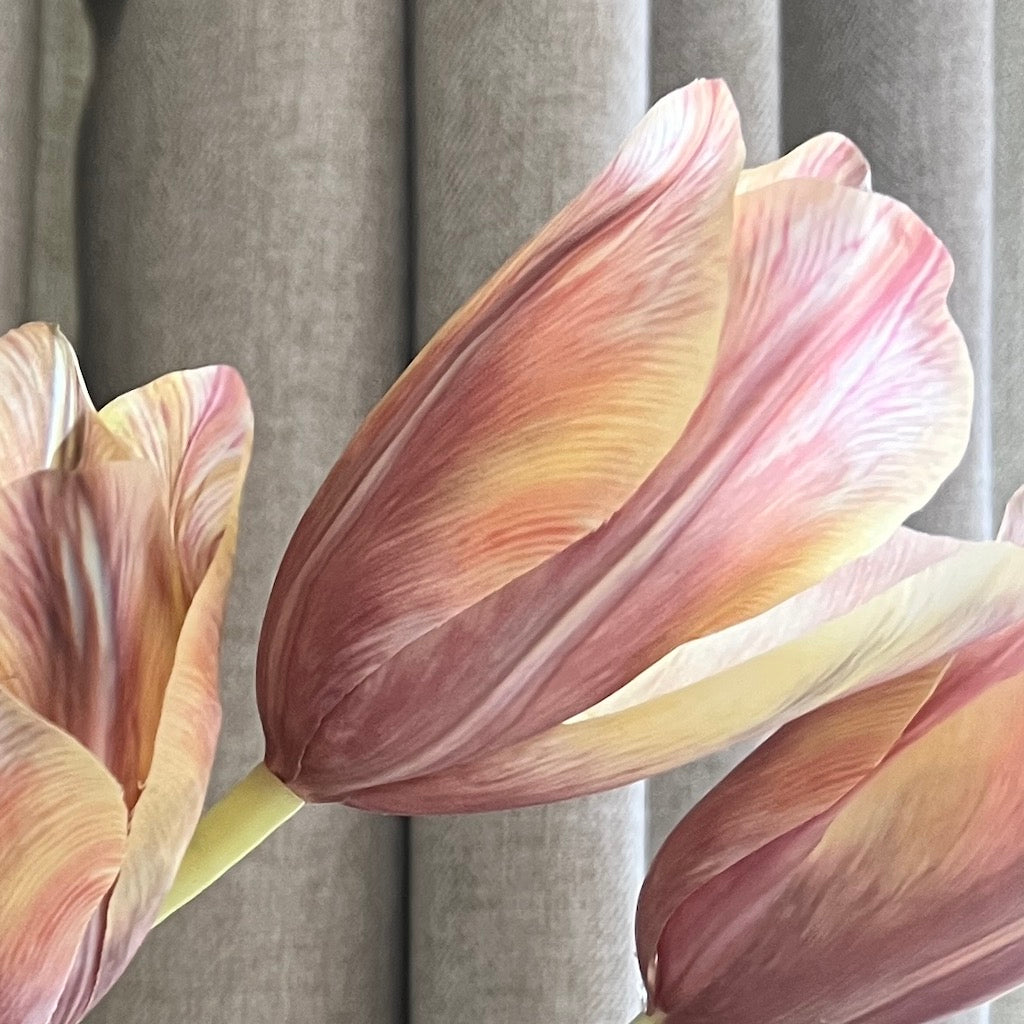 Faux Apricot Foxx Tulip Stem