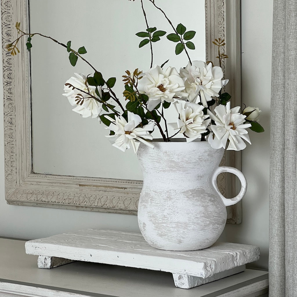 White Ceramic Tankard Vase