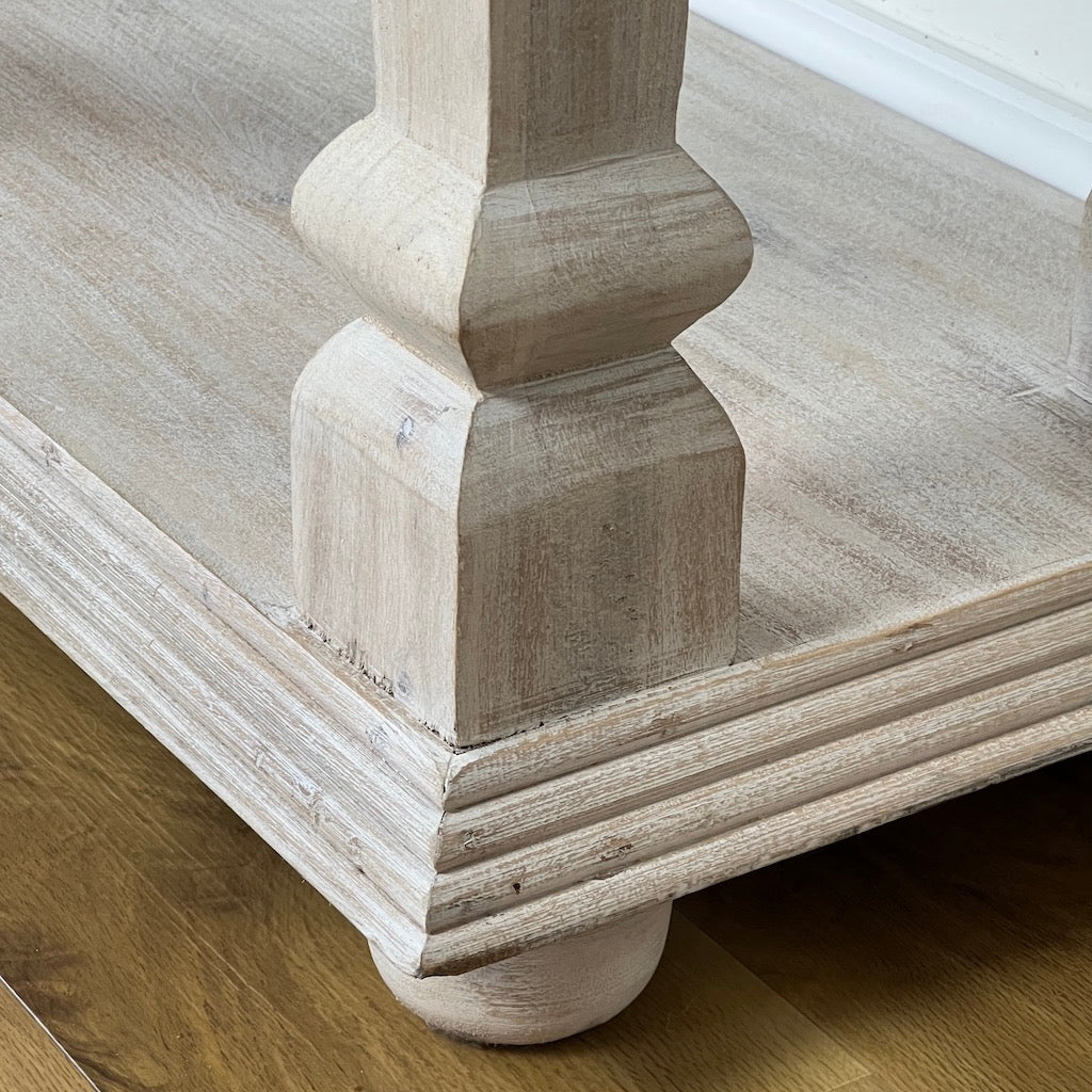 Break Front Classic 3 Drawer Console Table