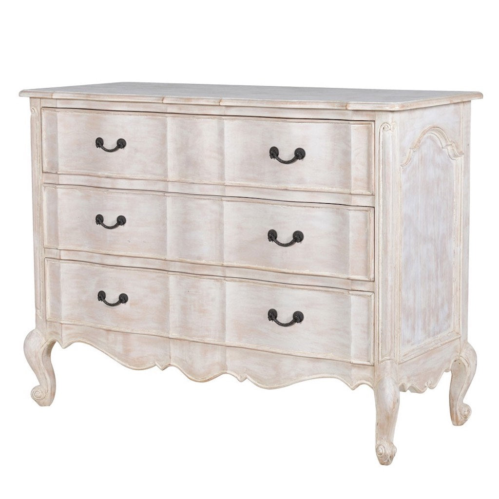Classic Pale 3 Drawer Chest of Drawers