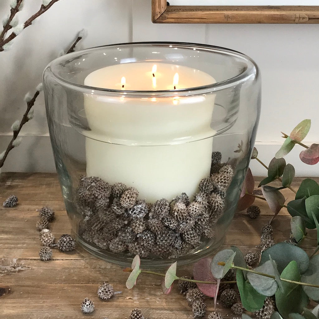 Large Glass Artisan Vase