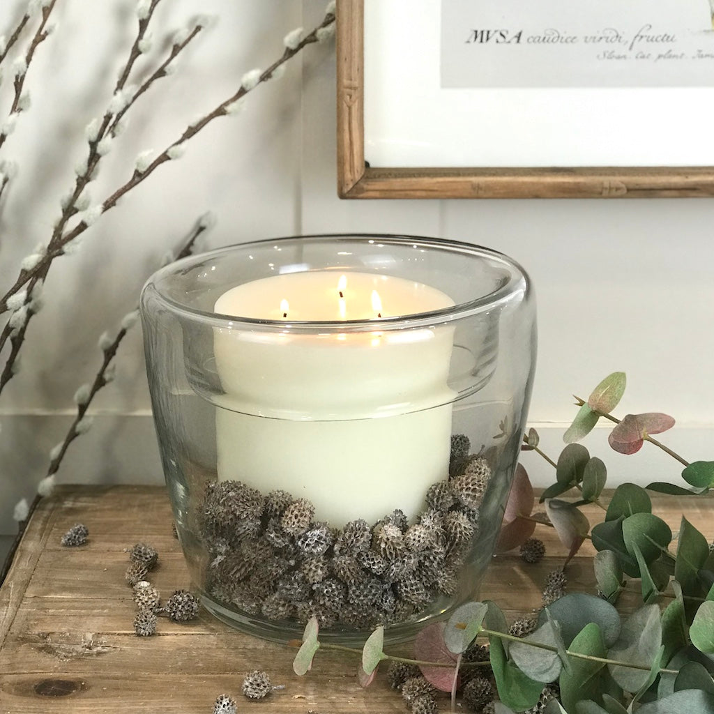 Large Glass Artisan Vase