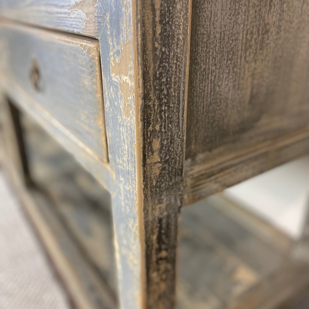 Large Long Distressed Console Table 