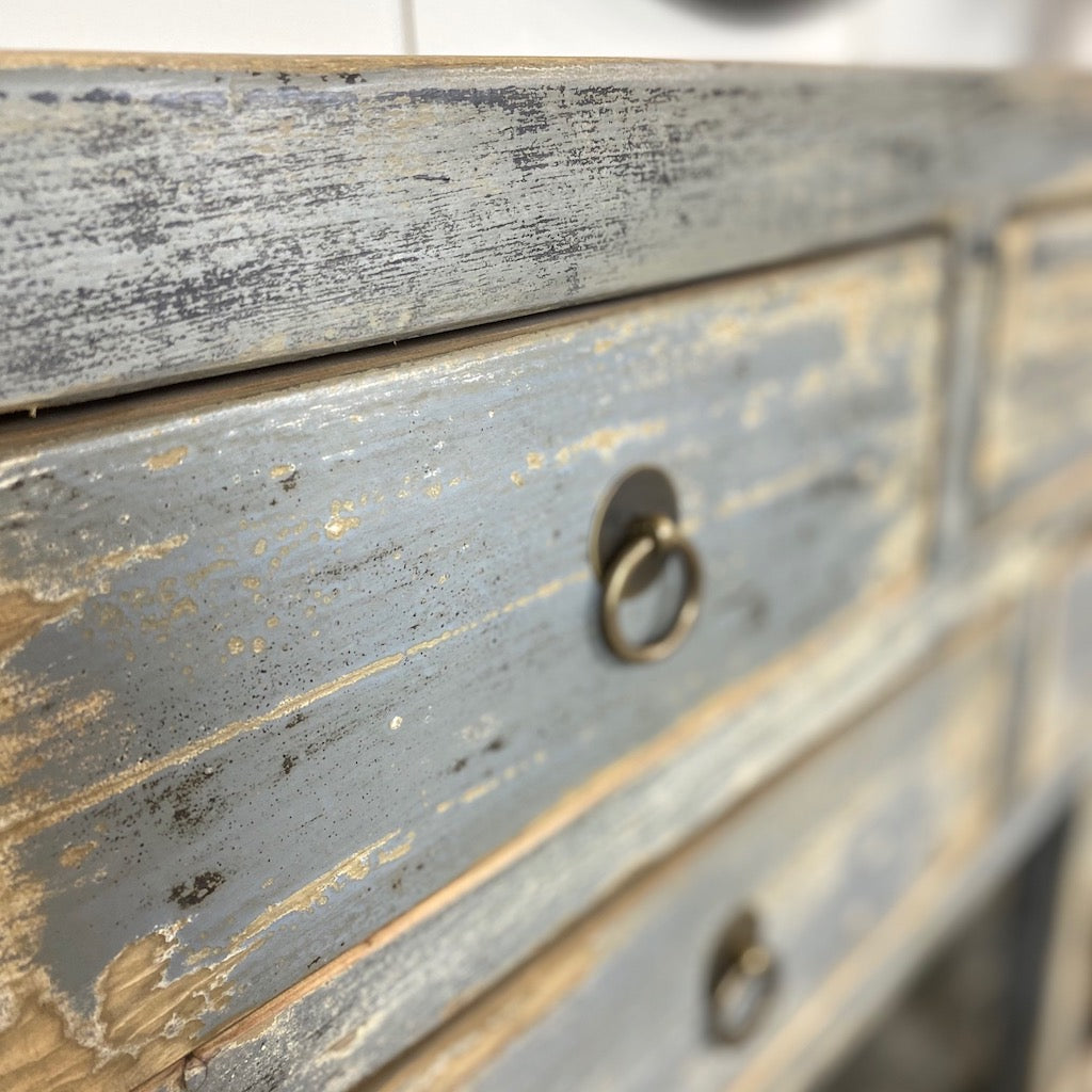 Large Long Distressed Console Table 