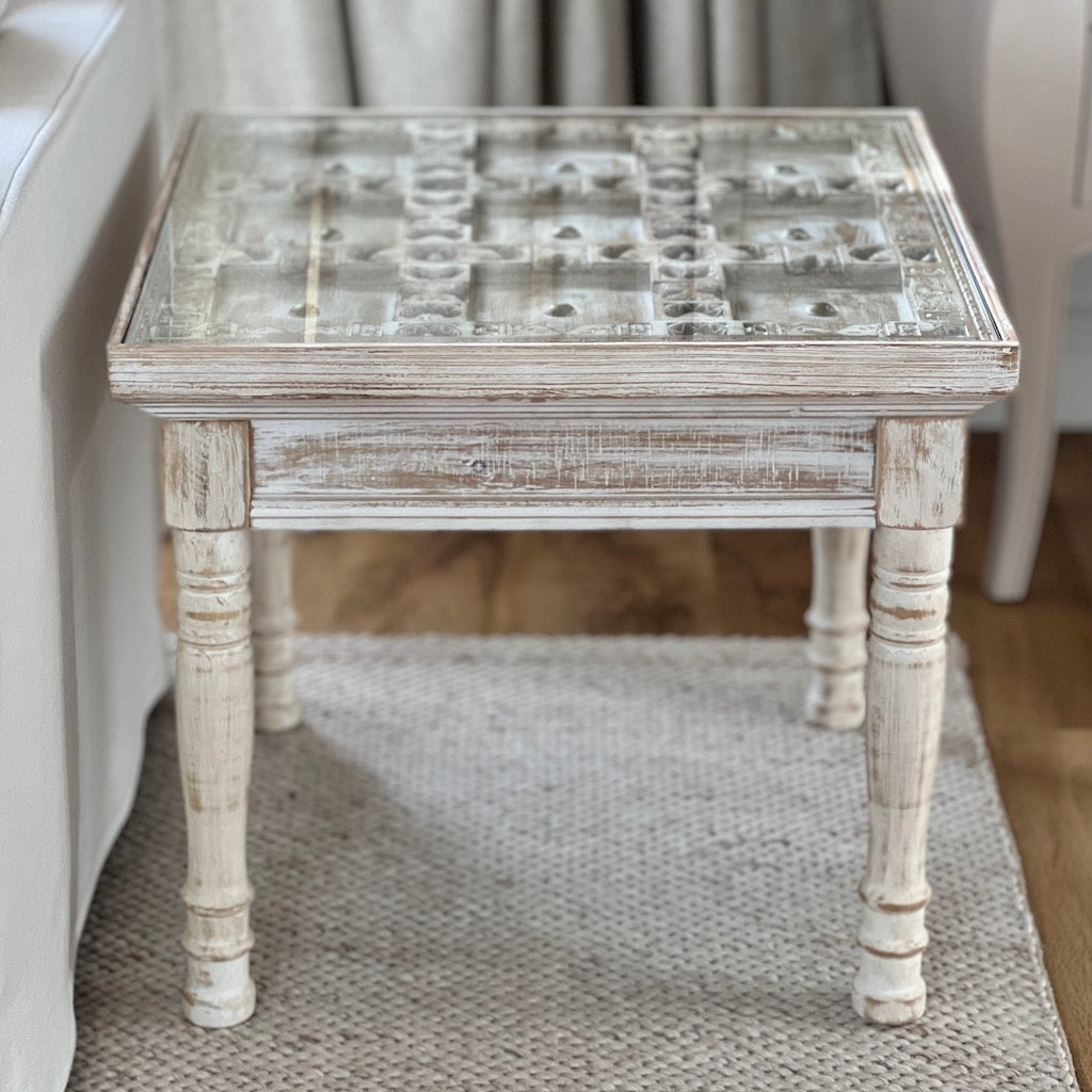 Vintage Style Indian Panel Side Table