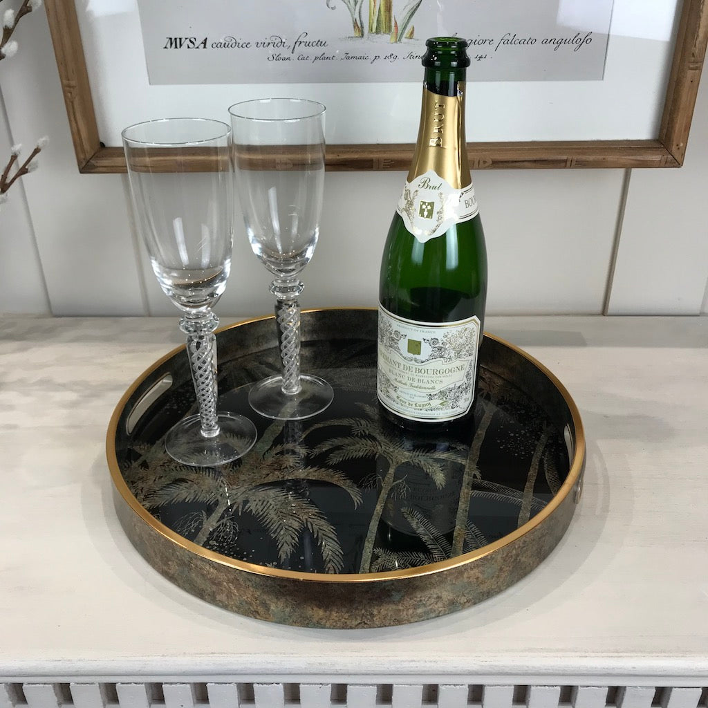 Palm Tree Tropical Round Tray