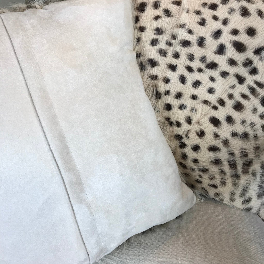Goat Hair Cheetah Print Cushion Cover
