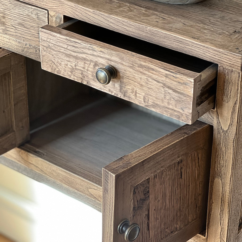 Reclaim Oak 4 Door Console