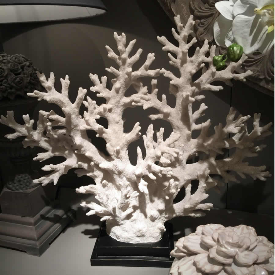 Coastal Coral Tree On Stand - off white (Large)