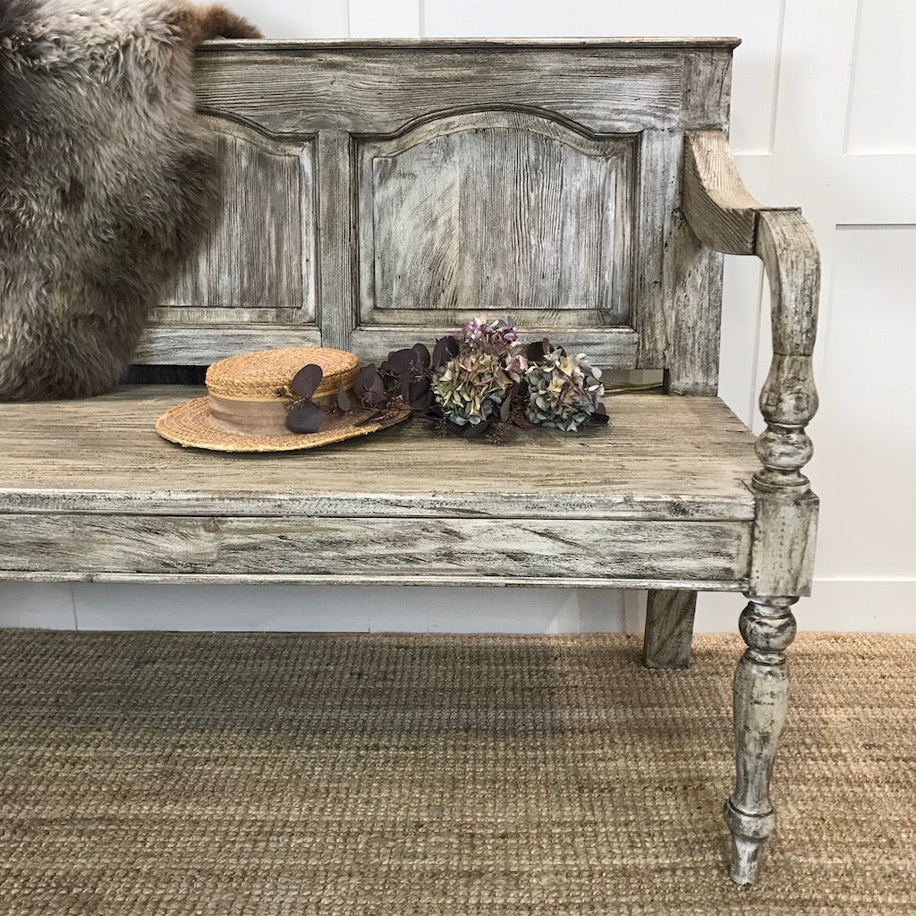 Reclaimed Wood Colonial Bench