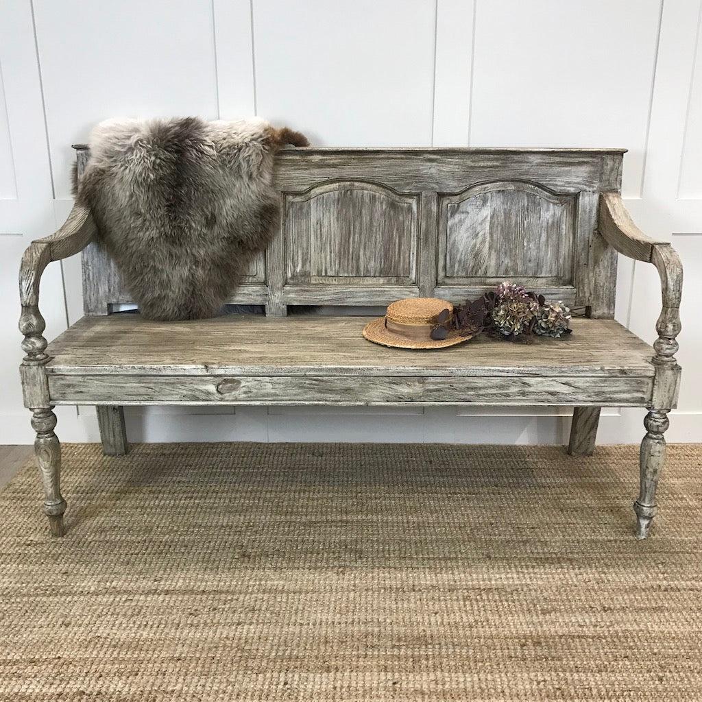 Reclaimed Wood Colonial Bench