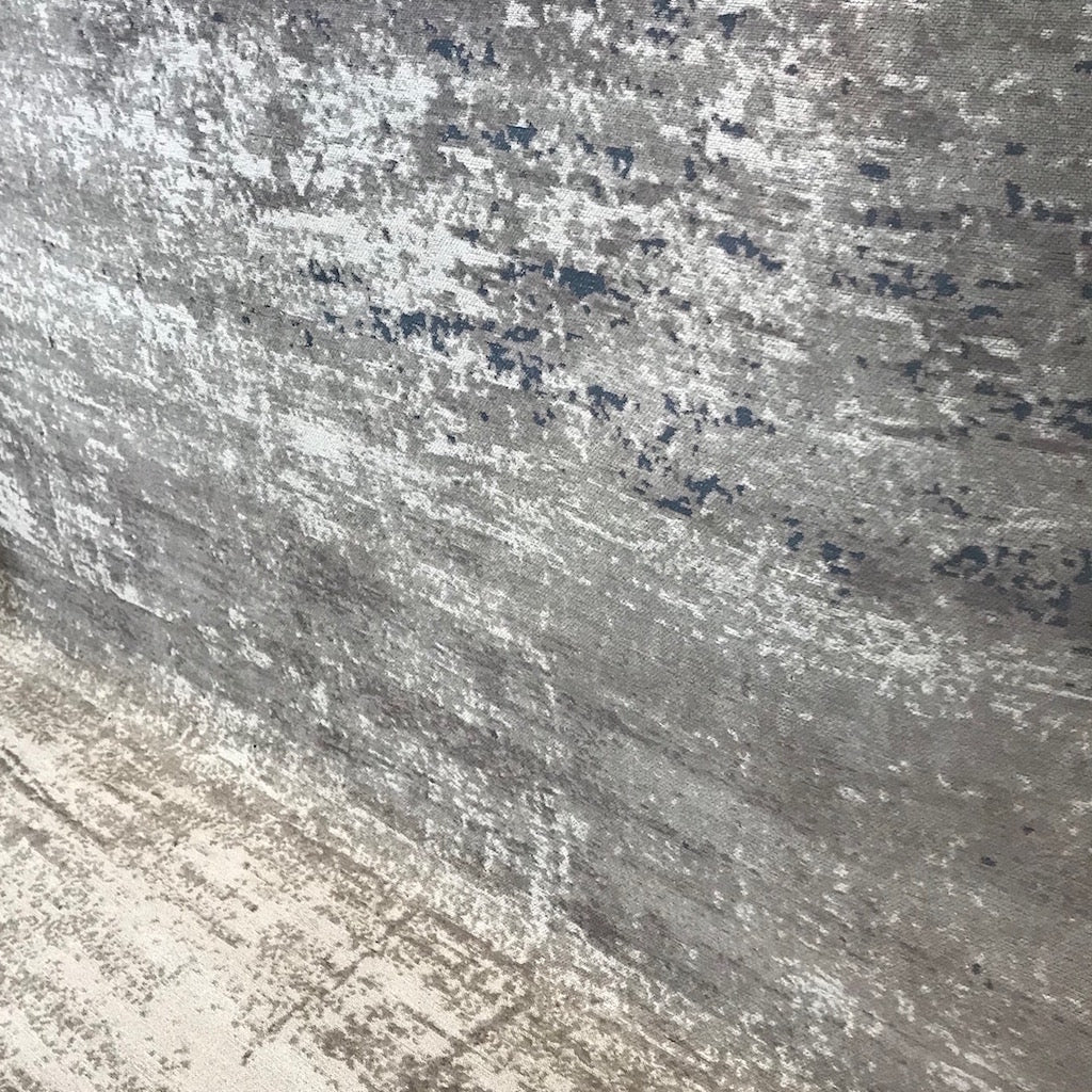 Woven Earth Grey Taupe Patterned Smooth Rug