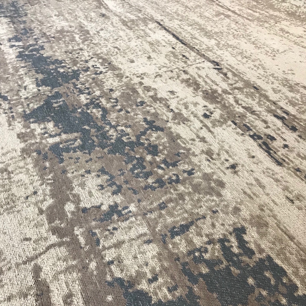 Woven Earth Grey Taupe Patterned Smooth Rug