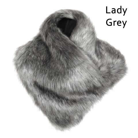 Helen Moore Luxury Faux Fur Asymmetric Scarf